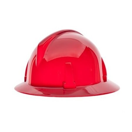 Msa Safety Hat, Topgard, Fas-Trac, Red 475392